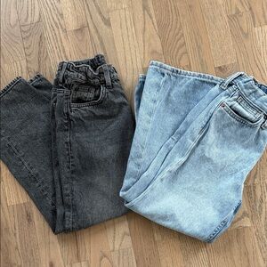 Boys trending loose Jeans in Black and Light Blue